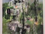 une image représentant un tableau d'une maison dans une forêt