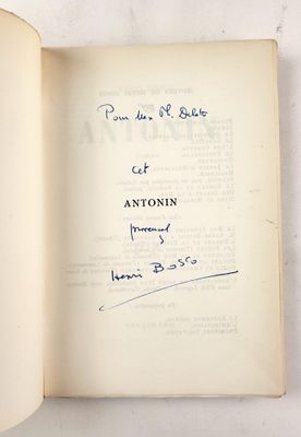 (Envoi et tirage de tête) Henri BOSCO / « Antonin », NRF Gal…