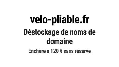 Nom de domaine velo-pliable.fr.