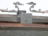 a close up of a metal object that is on a table