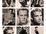 black and white photograph of a collage of photos of men and women