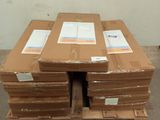 a stack of boxes sitting on a pallet in a warehouse