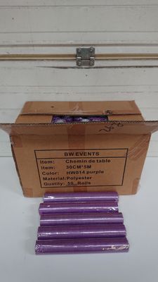 Lot de 50 rouleaux de chemin de table 30cmx5m , couleur viol…