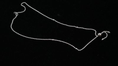 MATY : Collier en argent maille et perles d'argent, poids 16… - Photo 1