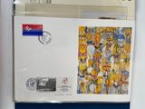 a picture of a postcard with a painting on it