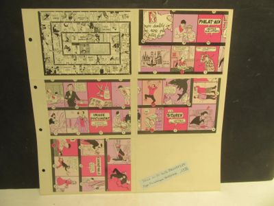 une photo d'une image tirée d'une bande dessinée accrochée au mur