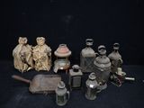 a lot of old items that are sitting on a table