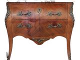 une image d'une commode en bois avec un plateau en marbre