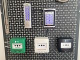 a close up of a wall mounted electronic device