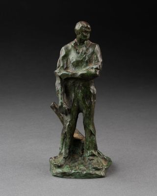 Aimé-Jules DALOU (1838-1902). Paveur, un outils à ses pieds …