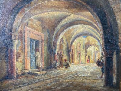 Joseph BUFFARD (1871-1937). " Rue Ben-Nedjma, Tunis " Huile …