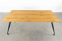 Table de salle à manger moderne, en bois massif et métal pat… (photo 4)
