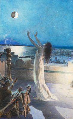 une image représentant un tableau où l'on voit une femme lancer une balle en l'air