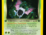 an image of a pokemon card with a dark goliat