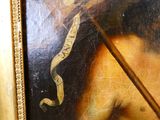 un tableau représentant une femme avec un serpent sur la tête