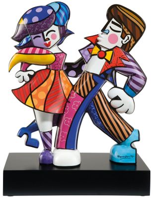 Romero Britto Sculpture en porcelaine "Swing"