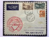 an old postcard with a picture of a plane on it
