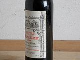 a bottle of wine that is sitting on a table
