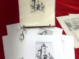 a picture of a bunch of drawings on a table