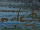 an image of a painting of a man on a surfboard in the water