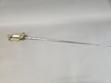 an image of a gold and silver sword on a white background