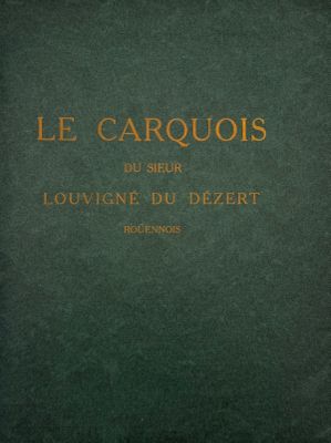 the cover of a green book with gold lettering on it