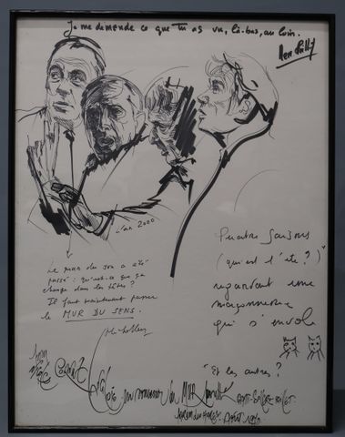 Dessin et commentaire au feutre à trois mains : GATTI – JOLLERS –...
