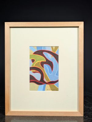 Lucille TEROUANNE (1924-2012) Composition abstraite vert, ja…