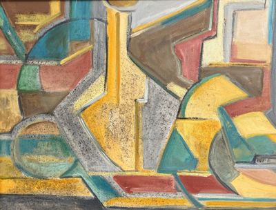 peinture représentant une peinture d'un vase contenant une plante