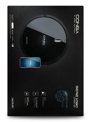 un gros plan d'une boîte noire sur laquelle se trouve un bouton bleu