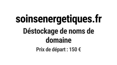 Nom de domaine soinsenergetiques.