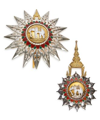 deux médailles de l'Ordre des Chevaliers de l'Inde et de l'Ordre des Chevaliers de l'Inde