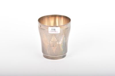 Timbale en argent chiffré MM. Poinçon Minerve. - Photo 1