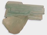 a piece of wood that has been cut into pieces