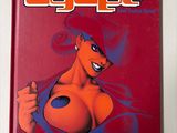 une image représentant un livre rouge sur lequel figure un personnage de bande dessinée