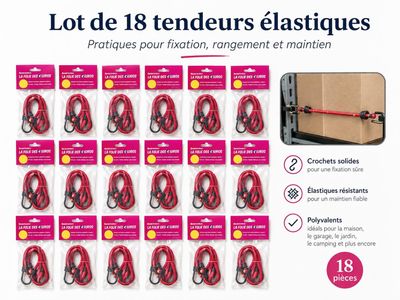 lot de 18 tendeurs plastiques plastiques plastique plastique plastique plastique plastique plastique pl
