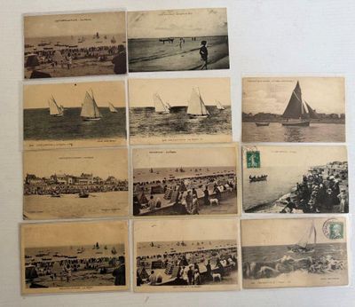 de nombreuses vieilles photos de gens à la plage