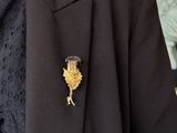 a close up of a person wearing a suit and tie