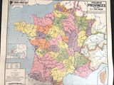 an old map of france showing the provincess of france