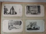 several old photos of a house and a church in a book