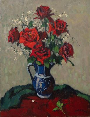 Louis CHARRAT (1903-1971) Bouquet de roses