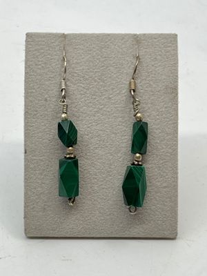 Paire de pendants d'oreilles en argent 925 millièmes sertie …