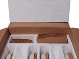 a cardboard box that has a bunch of items inside of it