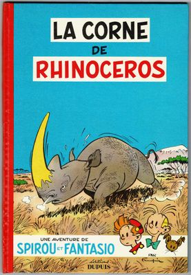 a book with an image of a rhinoceros on the cover