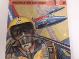 une image d'un magazine sur laquelle figure la photo d'un homme portant un casque de pilote