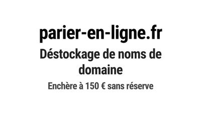 Nom de domaine parier-en-ligne.