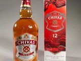 bottle of chivas 12 years old next to a box of 12 years old