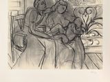 an image of a drawing of a family sitting on a couch