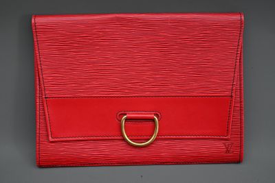 portefeuille Louis Vuitton en cuir EPI rouge