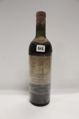 bottle of wine on a white background with a price label
